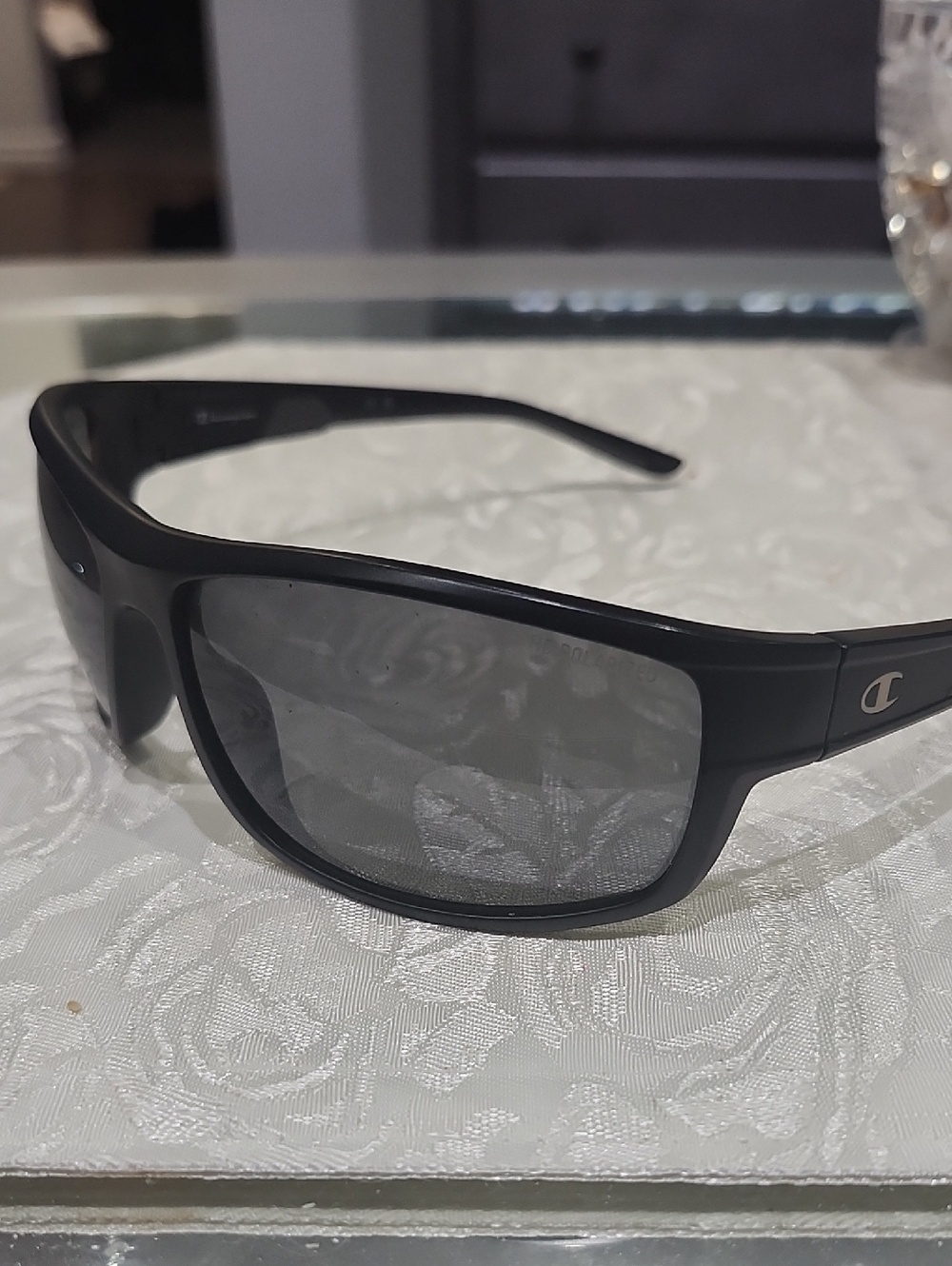 Champion Black Sunglasses with Dark Gray Lenses